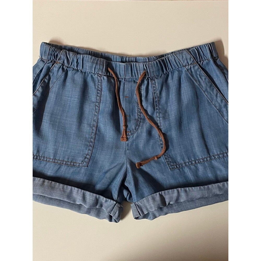 Velvet Heart Medium Wash Blue Chambray Pull-On Shorts Size S